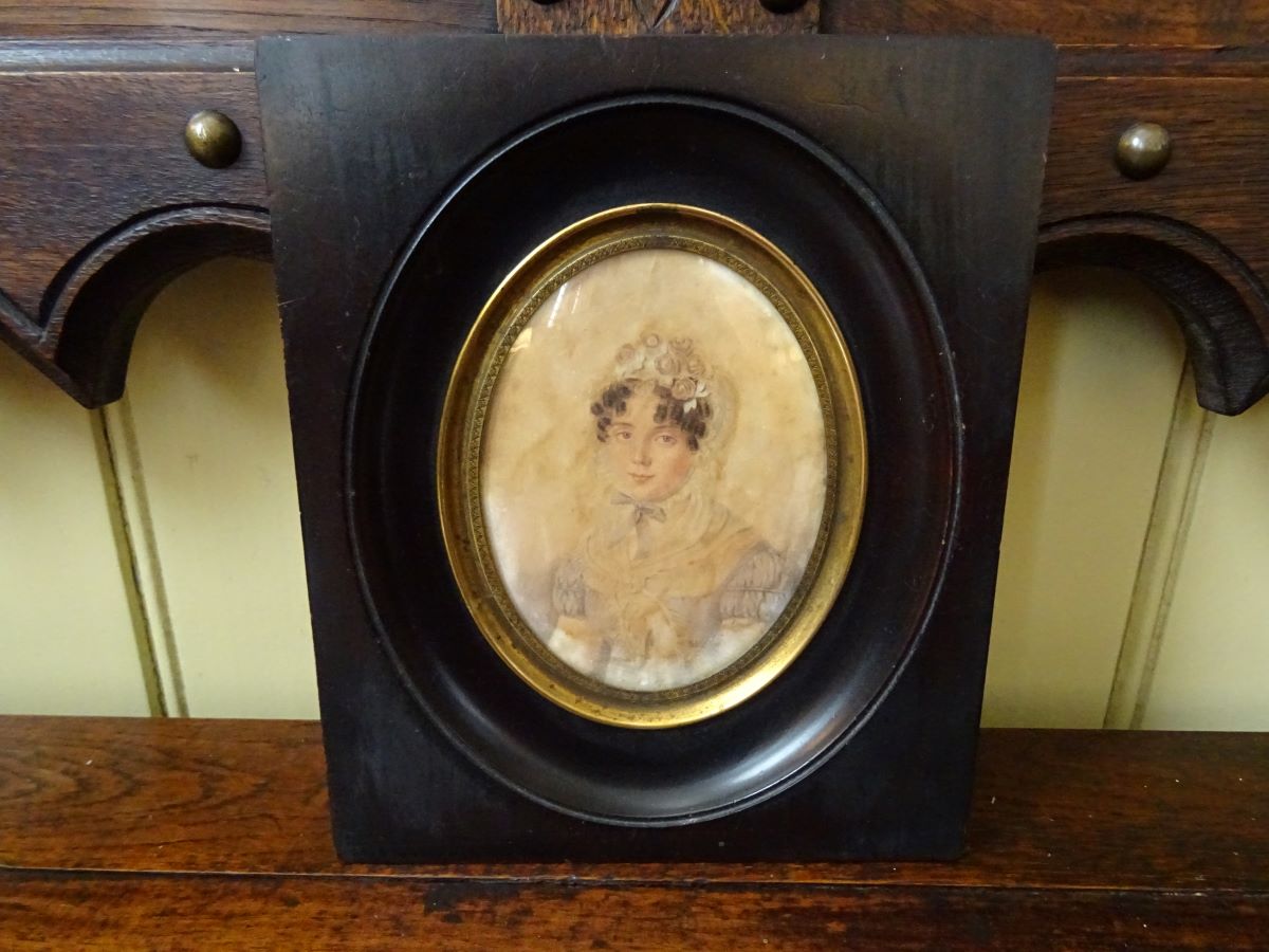 19th century miniature portrait of a woman
