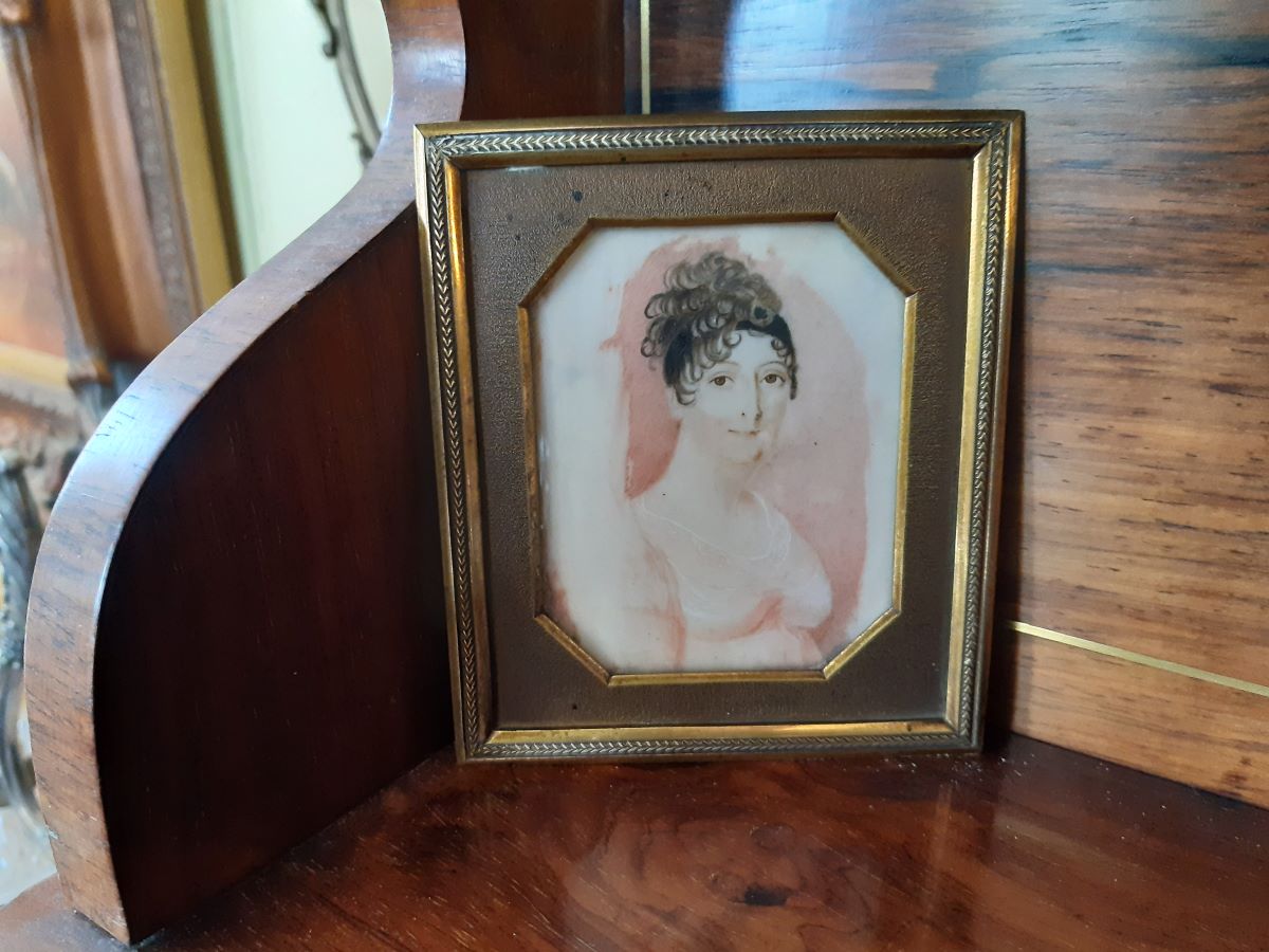 Miniature Watercolour Of A Regency Lady