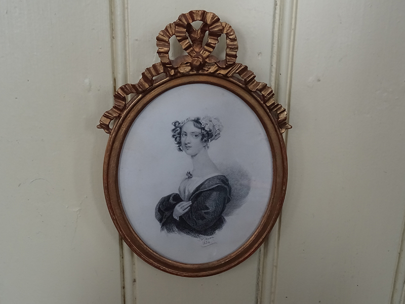 19th Century Pencil/Watercolour Portrait of a Lady