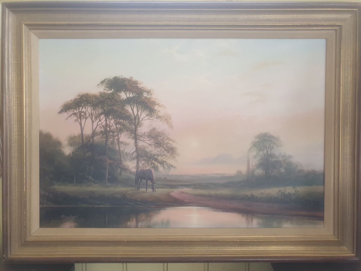 Hilary Schoffield - Oil On Canvas, Horse And Landscape