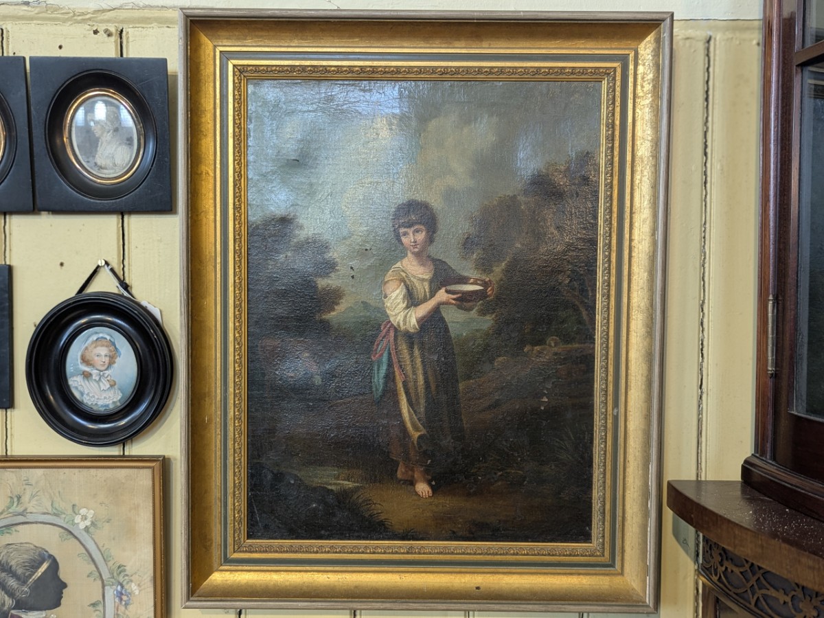 'Lavinia' The Milkmaid. Oil On Canvas, After The Original 1786