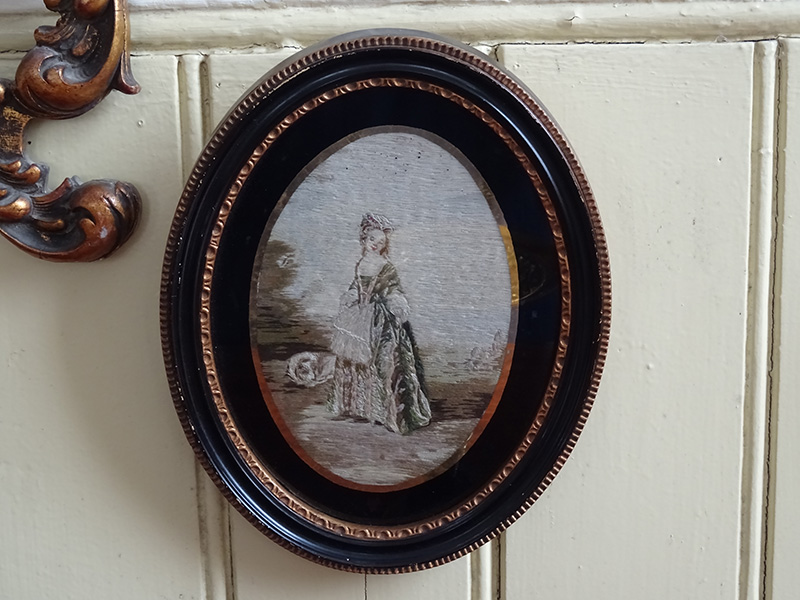 Georgian Oval Silk Work Picture