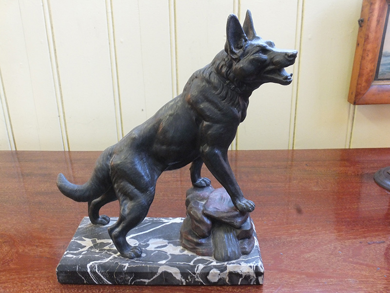 Art Deco Spelter Alsatian Dog