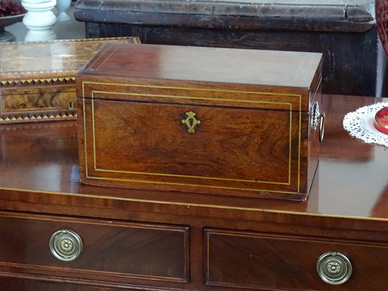 Early Victorian rosewood tea caddy