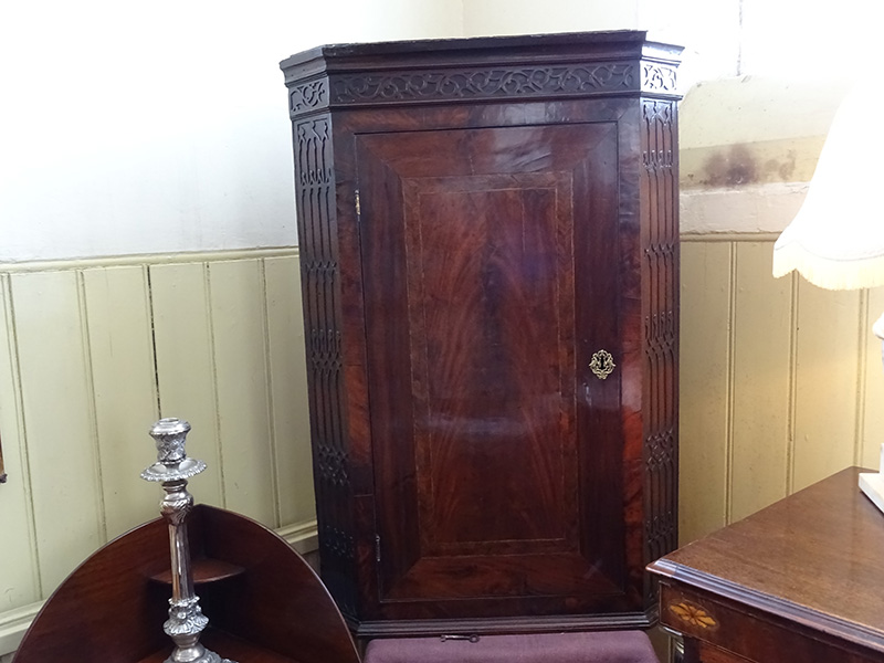 18th century mahogany corner cupboad