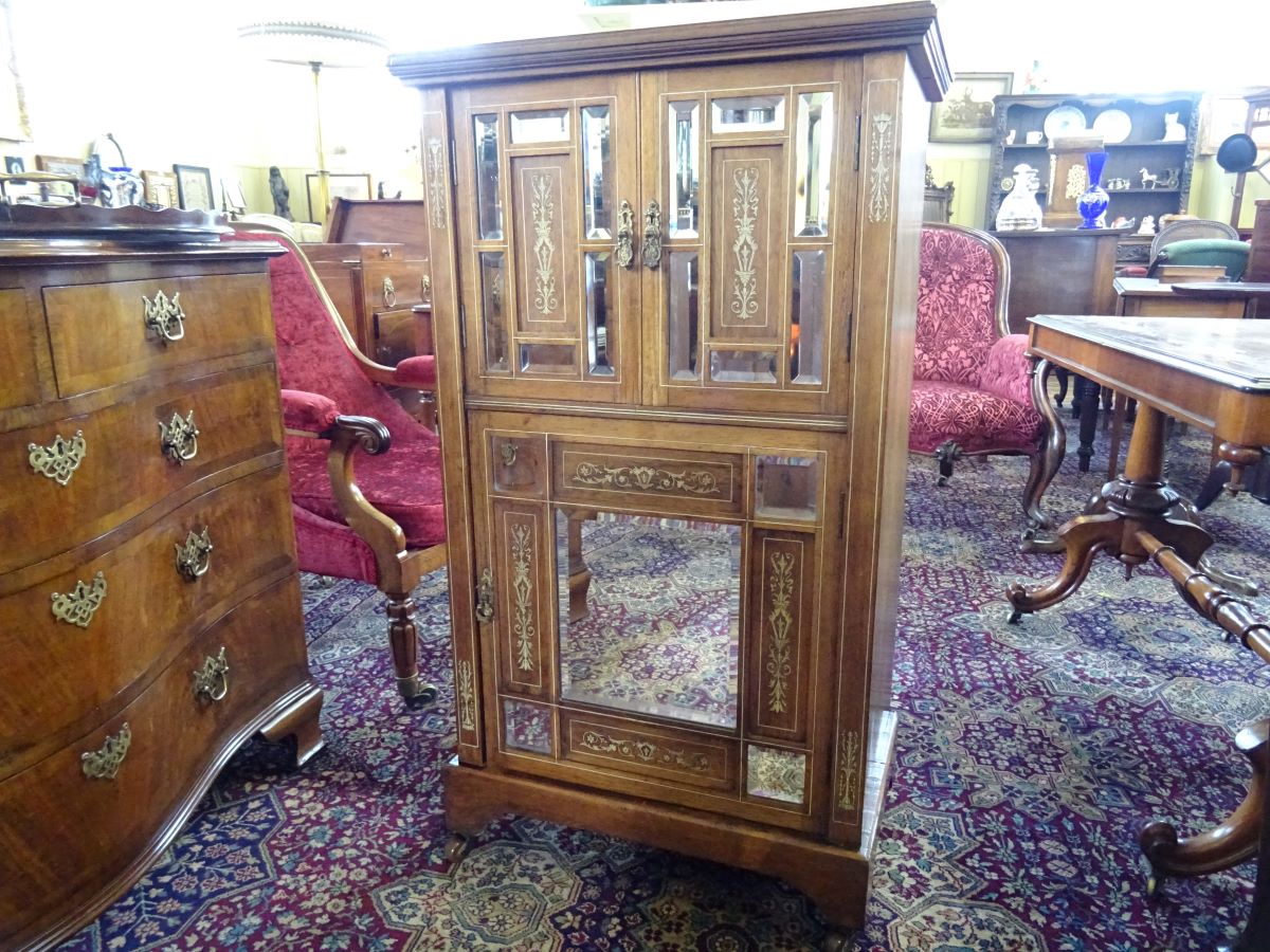 Late Victorian rosewood music cabinet