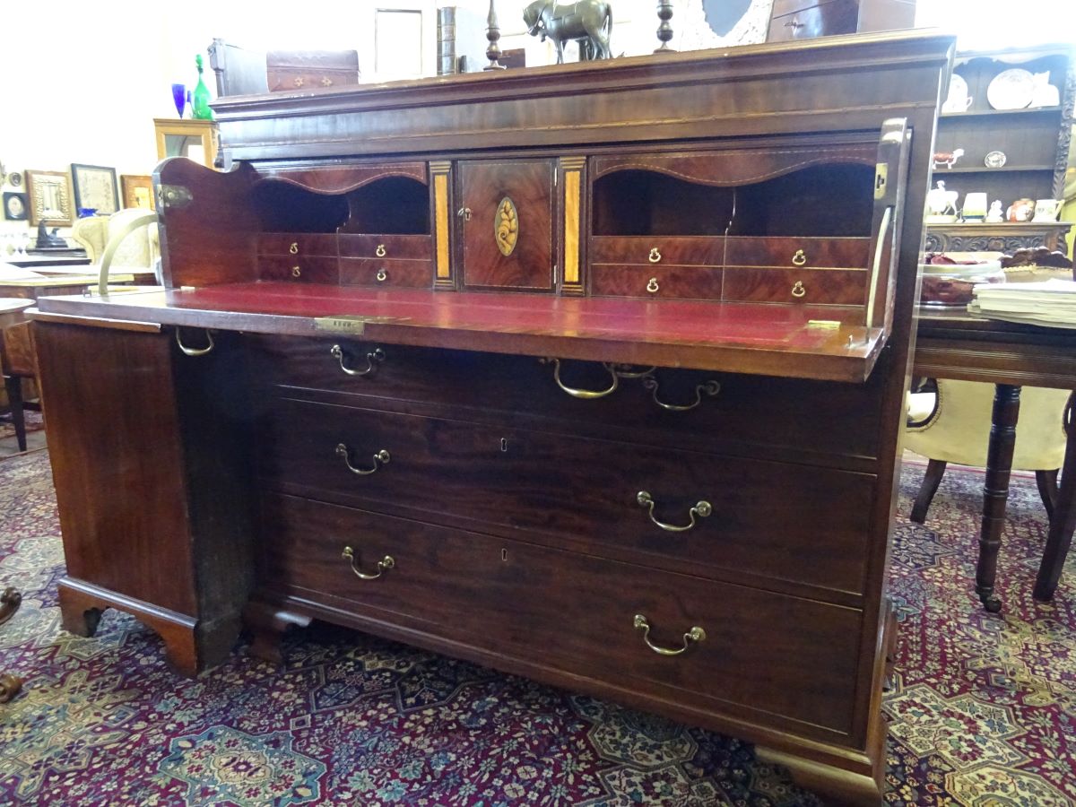 George 111 Mahogany Secretaire chest of drawers