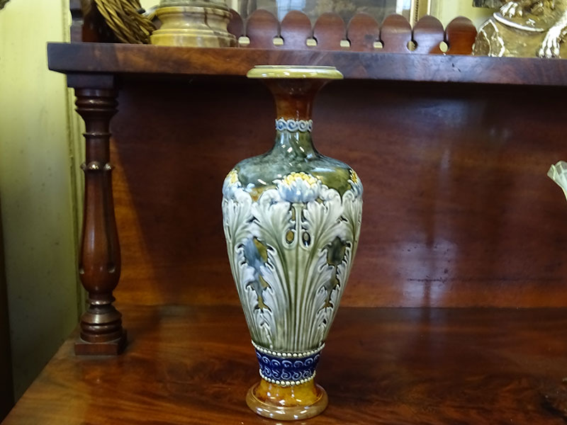 Royal Doulton coloured glazed stoneware vase - early 1900s