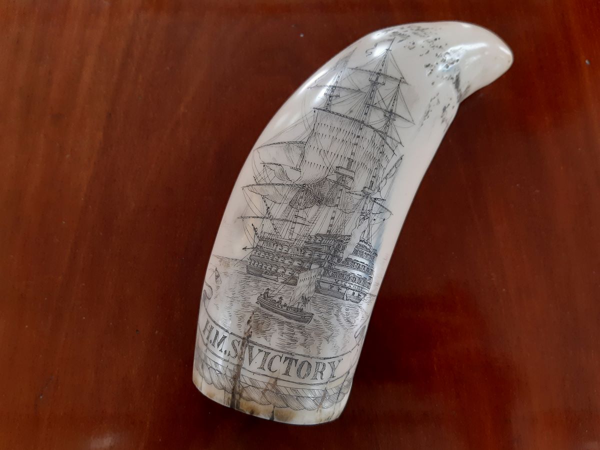 Scrimshaw - Nelson & HMS Trafalgar