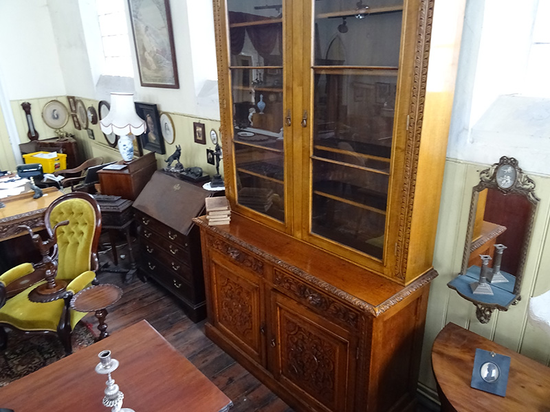 Victorian oak library bookcase