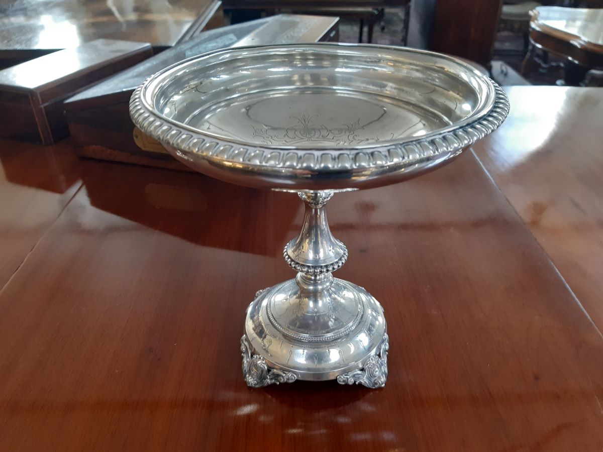 19th century silver fruit bowl
