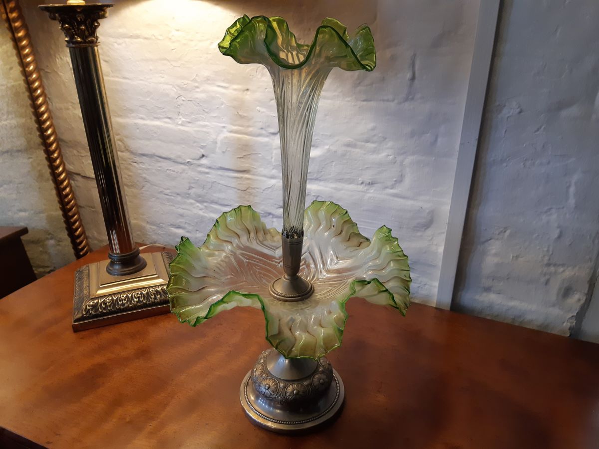 Large Victorian Silver Plate Epergne