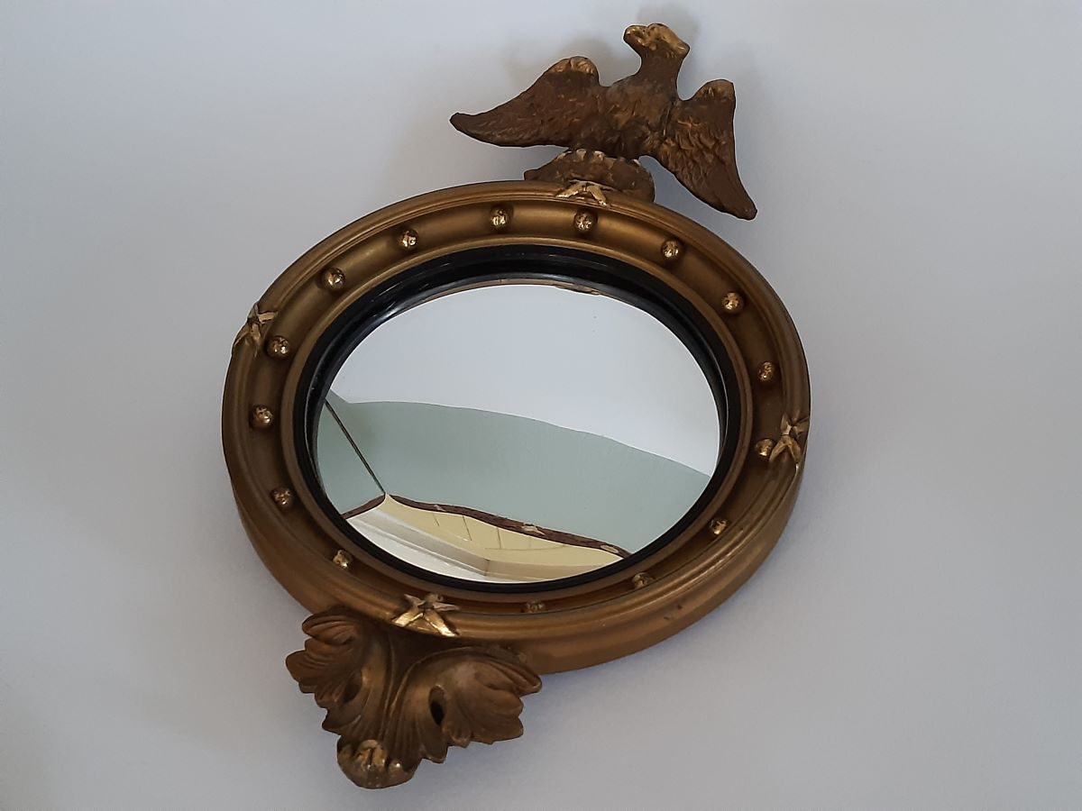 Small Regency gilt convex mirror