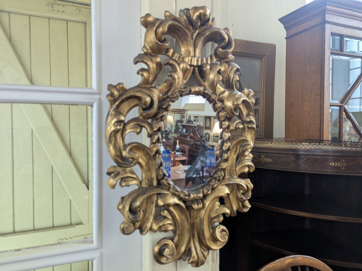 19th Century Florentine Carved Gilt Mirror