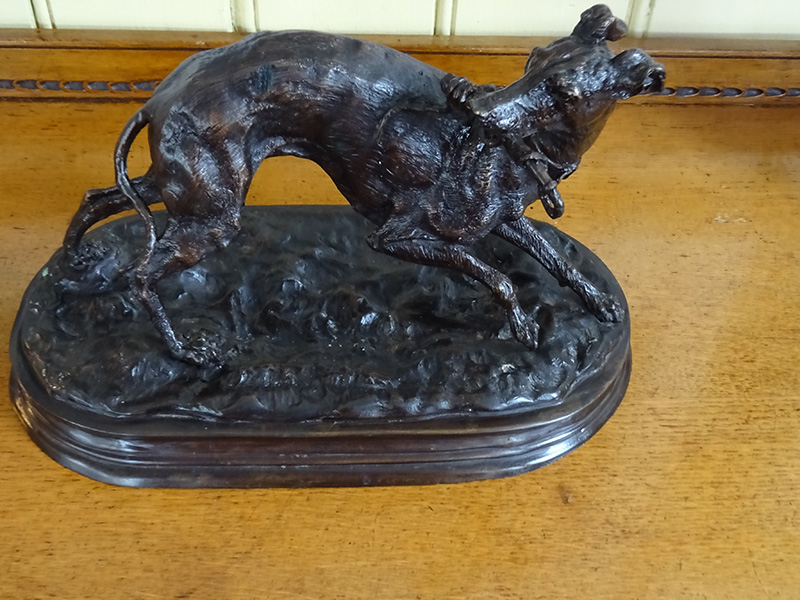 19th Century Bronze Sculpture of a Whippet