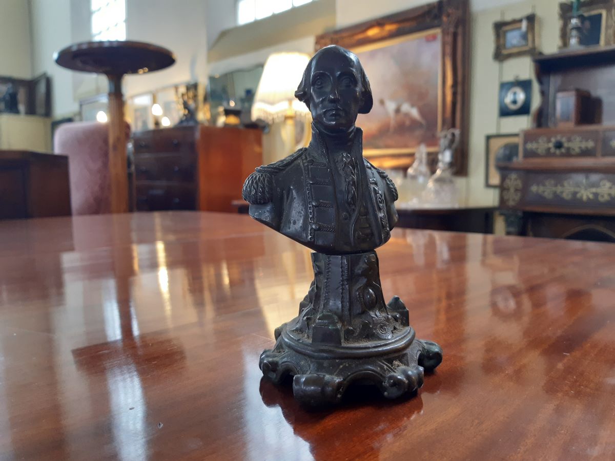 19th century bronze military officer