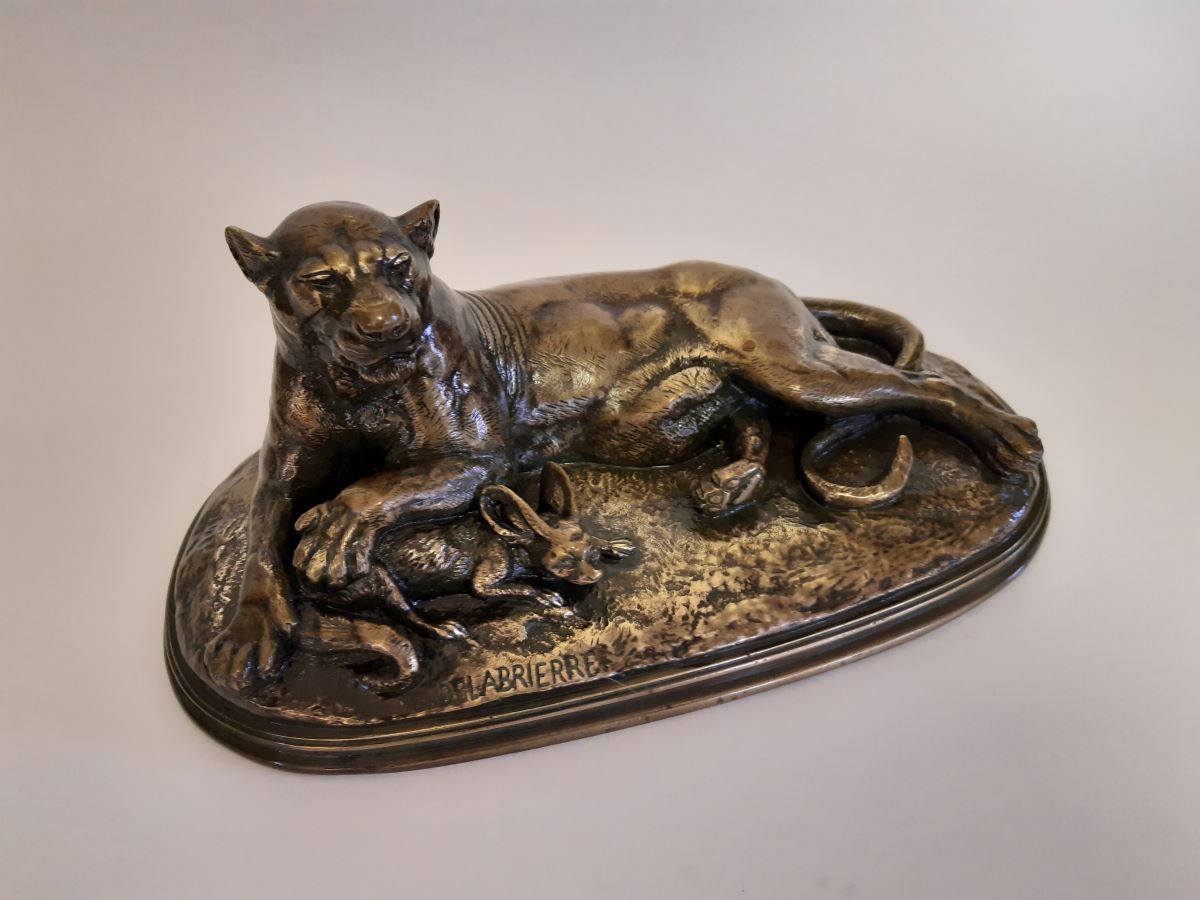 Paul-Edouard Delabrierre Bronze Lion