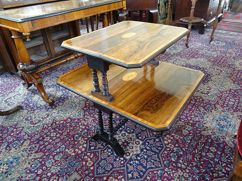 Late Victorian rosewood double Sutherland table