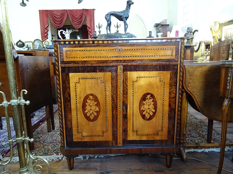 19th century Rosewood marquetry side cabinet