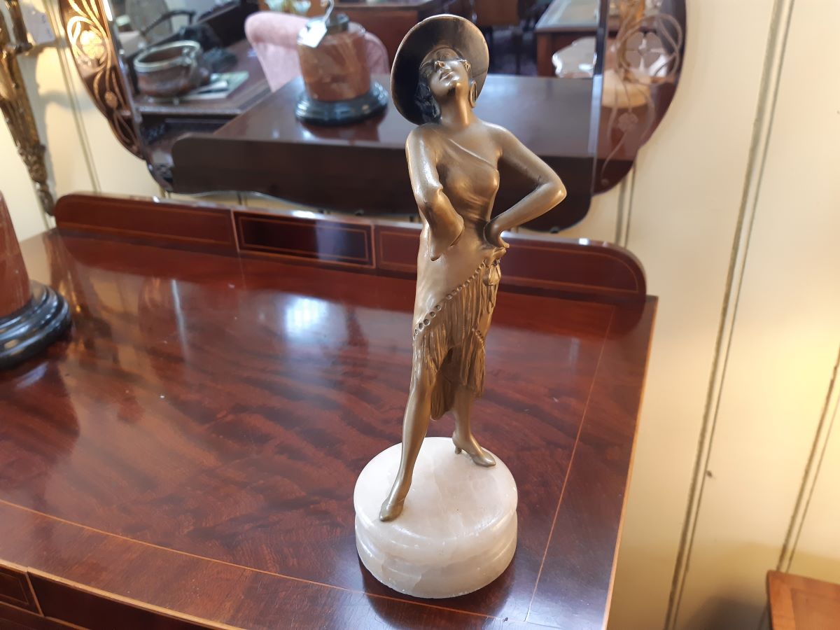 Art Deco gilt figure of a lady