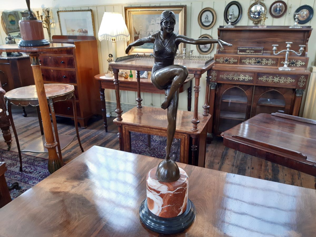 Art Deco bronze of dancer