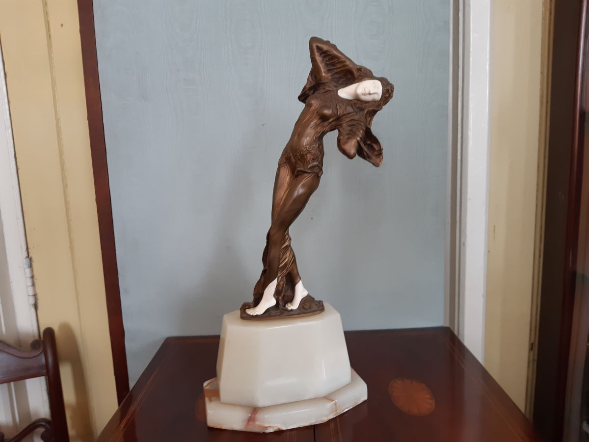 Art Deco Bronze & Ivory Female - Etling Foundry