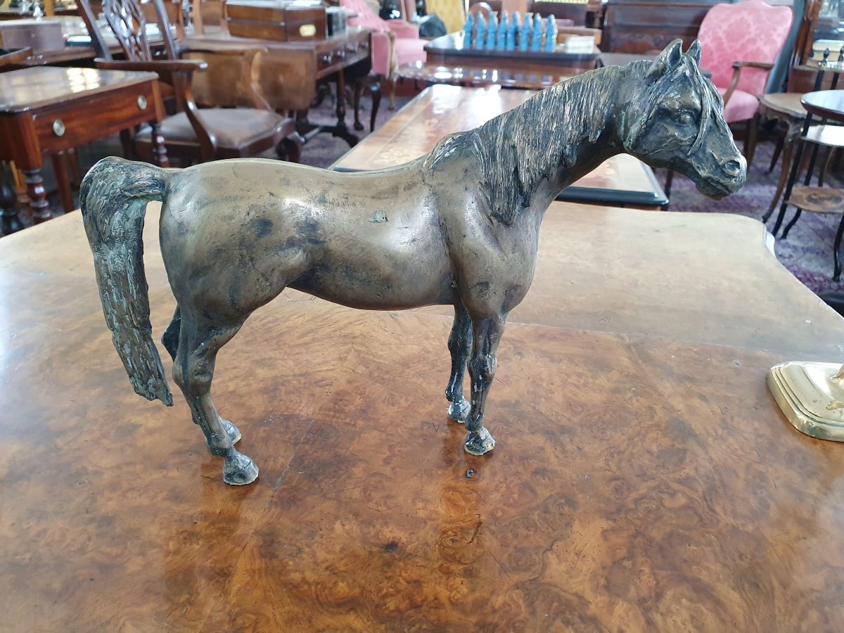 19th Century Bronze Statue Of A Standing Horse