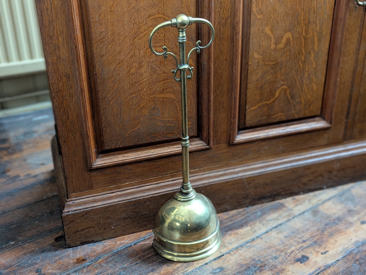 Victorian Half Bell Brass Doorstop