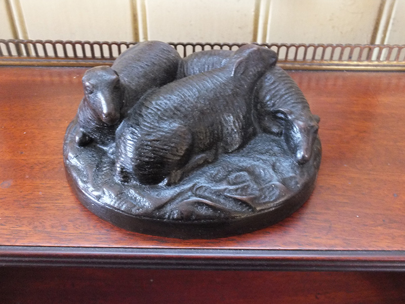 19th Century Bronzed Cast Iron Group of Sheep