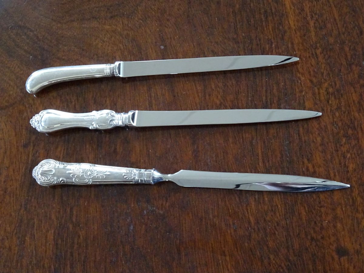 Assorted silver handle letter openers