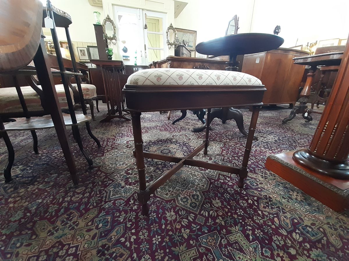 Early 20th century mahogany stool