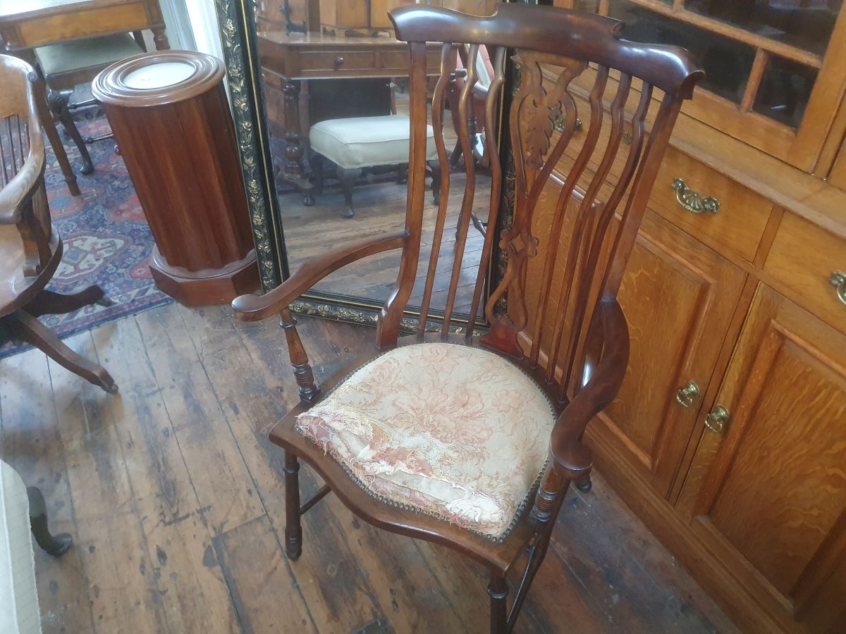 19th Century Oak & Elm Country Elbow Chair