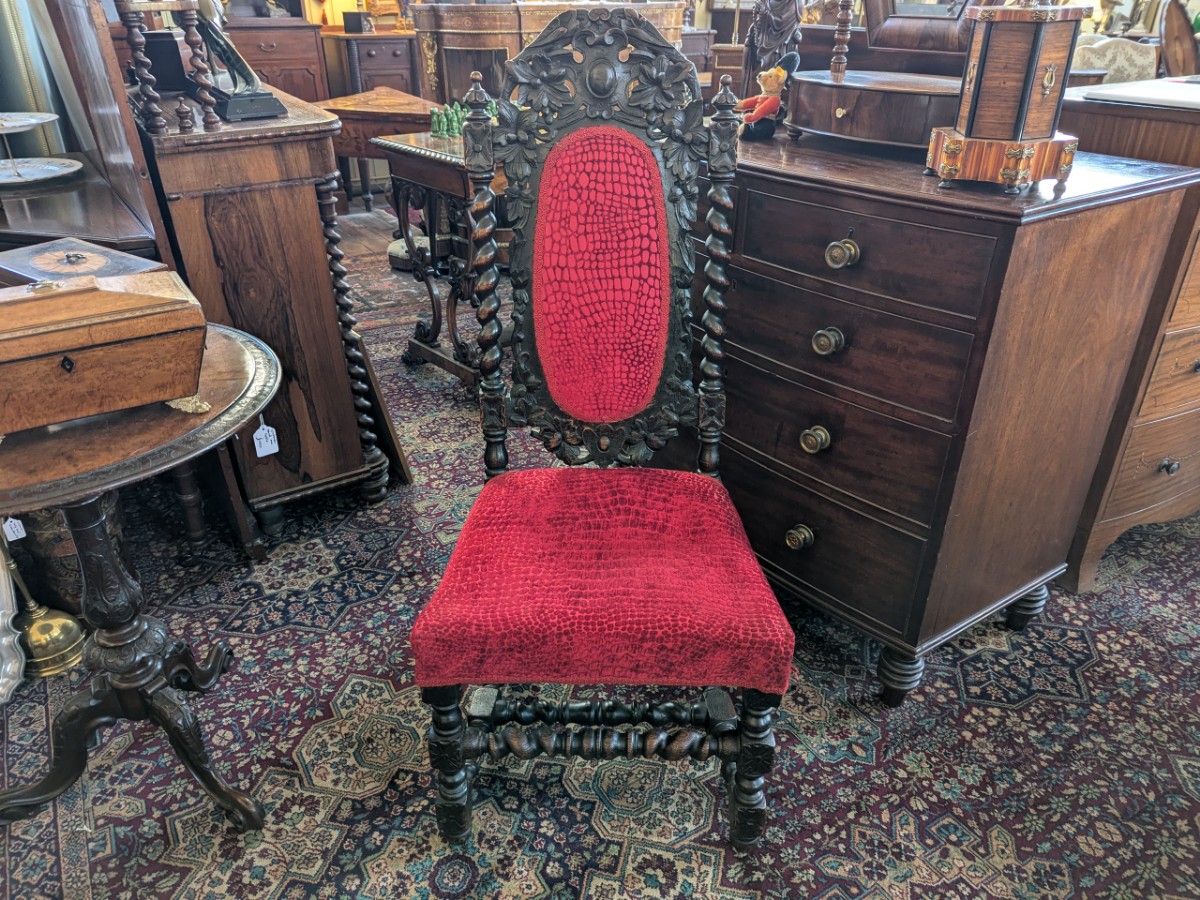 Set Of 4 - Victorian Gothic Style Dining Chairs