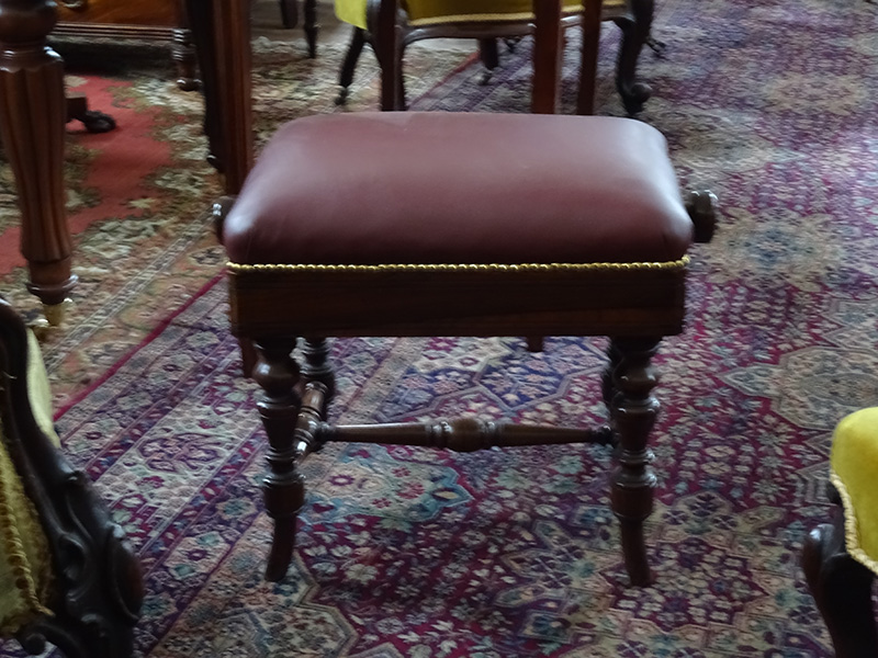 19th. century rosewood piano stool