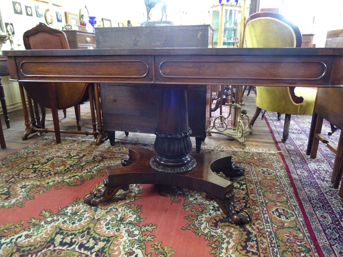William IV rosewood library table