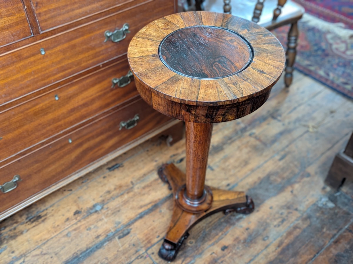 Regency Circular Rosewood Jardiniere Table