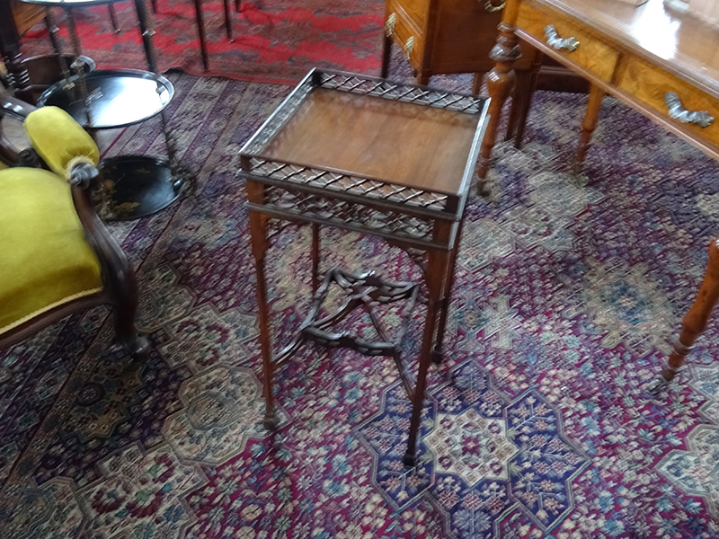 Late Victorian mahogany silver table
